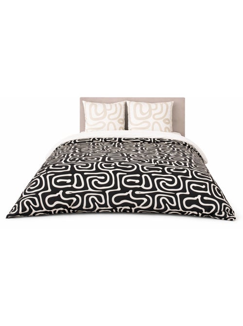 Parure de Lit Réversible SIDNIE - 240x220 / Noir - Kiabi
