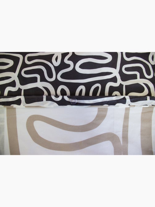Parure de Lit Réversible SIDNIE - 240x220 / Noir - Kiabi