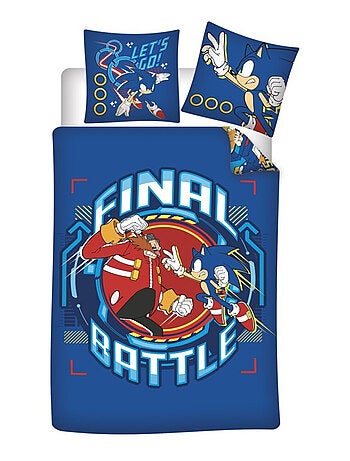Parure de lit réversible Sonic - -Final Battle- - 140 cm x 200 cm