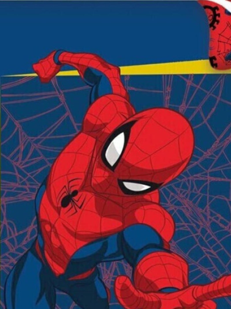 Parure de lit réversible Spiderman Araignée - 140 cm x 200 cm Bleu - Kiabi