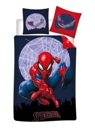 Parure de Lit Réversible SpiderMan – Housse de Couette 140x200 cm + Taie d'Oreiller 65x65 cm