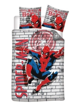 Parure de Lit Réversible SpiderMan Marvel Comics – Housse de Couette + Taie d’Oreiller