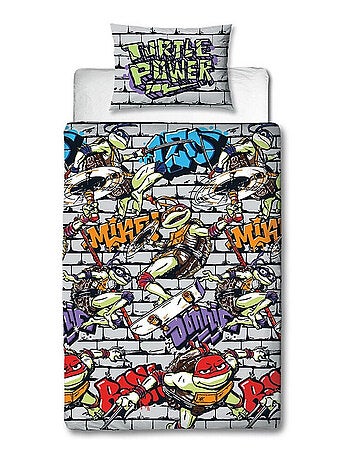 Parure de lit réversible Tortues Ninja (TMTN) Turtle Power -135 x 200 cm