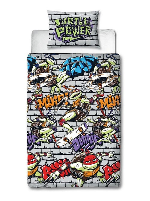 Parure de lit réversible Tortues Ninja (TMTN) Turtle Power -135 x 200 cm - Kiabi