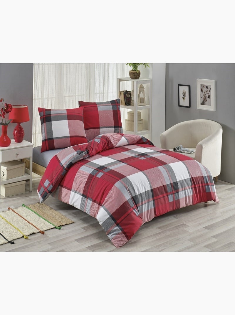 Parure de lit RIVER Rouge - Kiabi