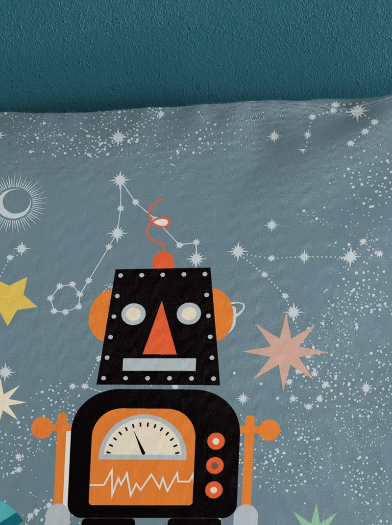 Parure de lit 'robot' - 1 personne Gris - Kiabi