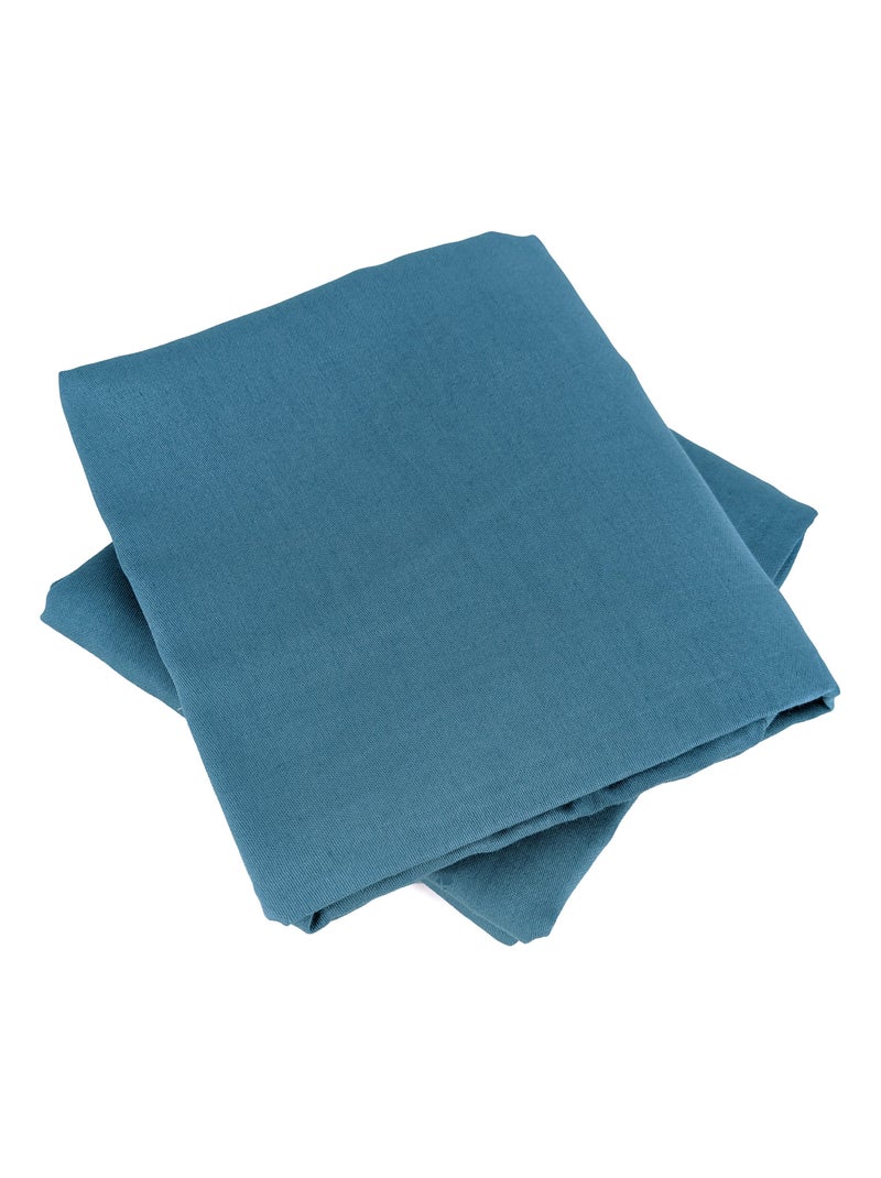Parure de lit SAPRI satin de coton Bleu ciel - Kiabi