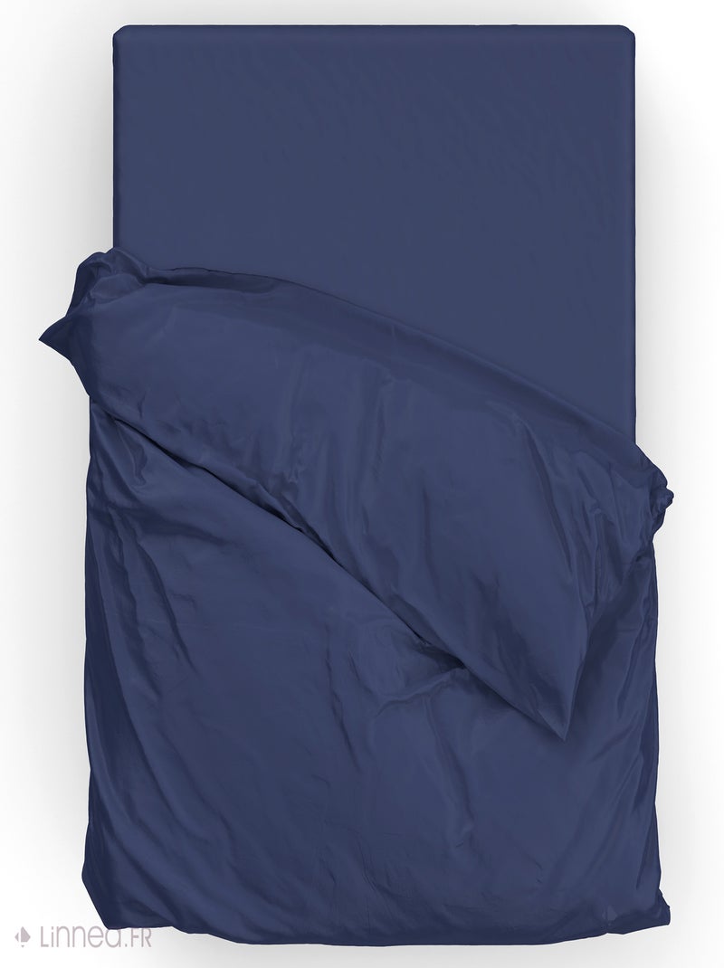 Parure de lit SAPRI satin de coton Gris clair - Kiabi