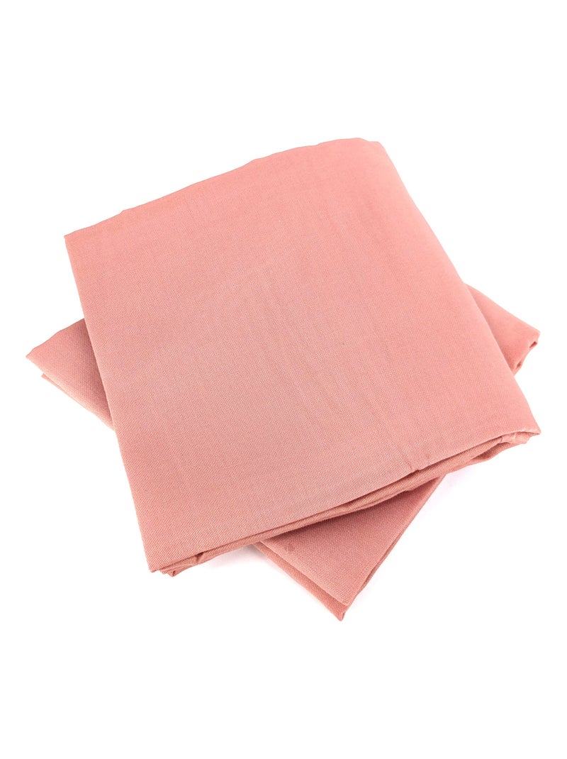 Parure de lit SAPRI satin de coton Rose clair - Kiabi