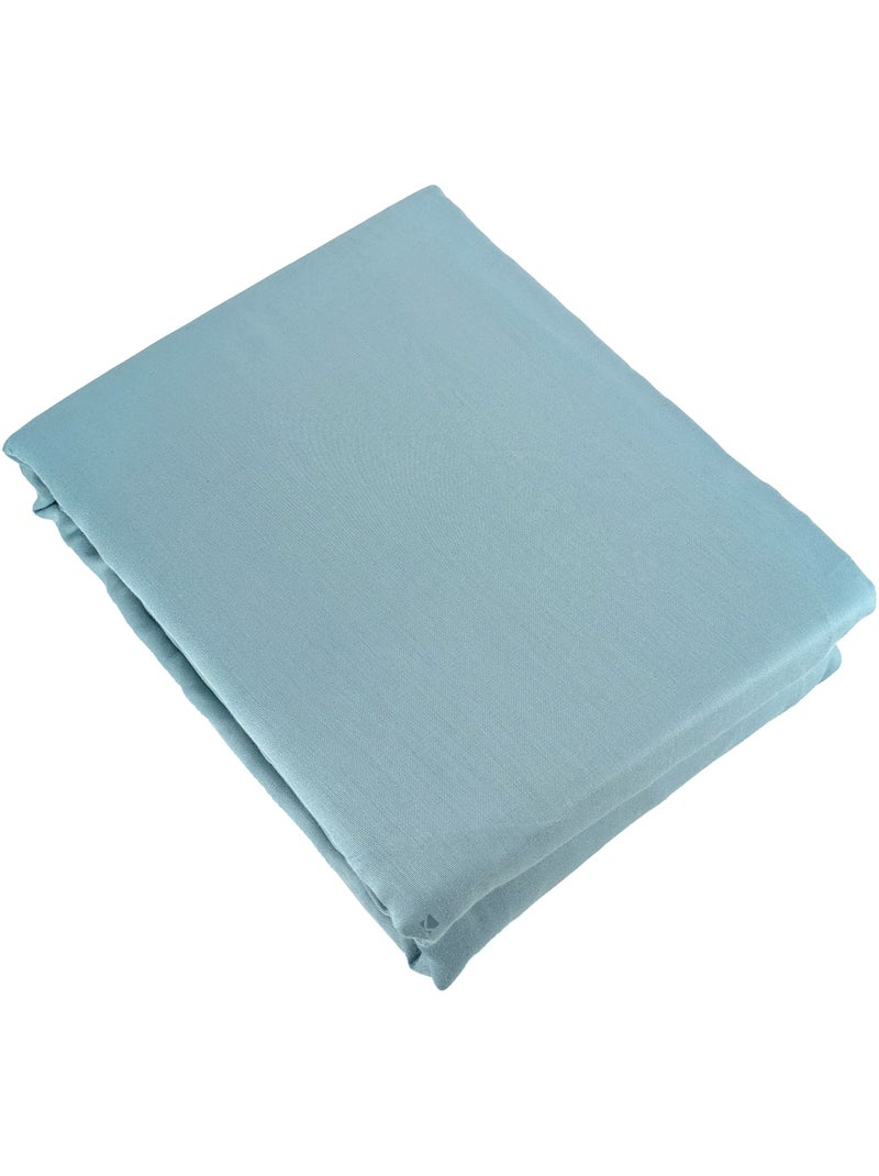 Parure de lit SAPRI satin de coton Vert d'eau - Kiabi