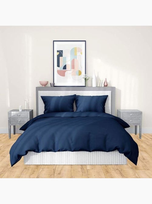 Parure de lit satin coton - 3 pièces - Kiabi