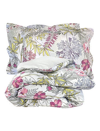 Parure de lit satin de coton ANAÏS multicolore Taie 50x70 cm