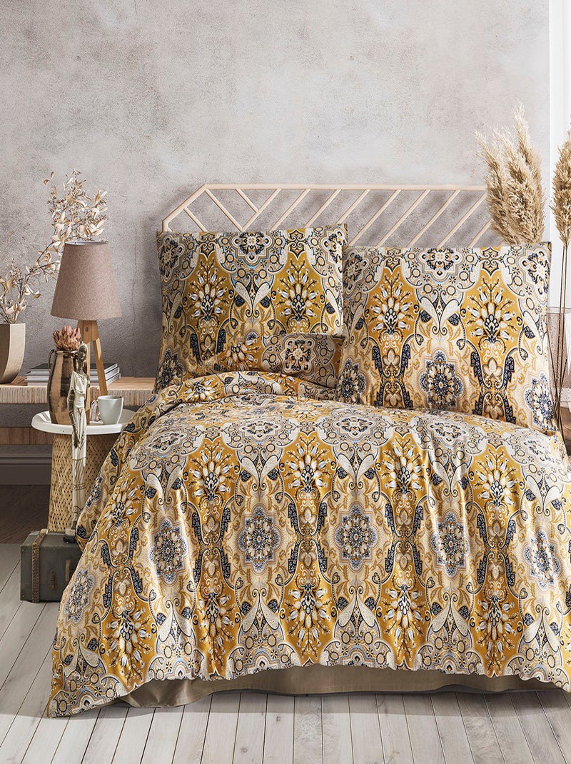 Parure de lit satin de coton Camel - Kiabi