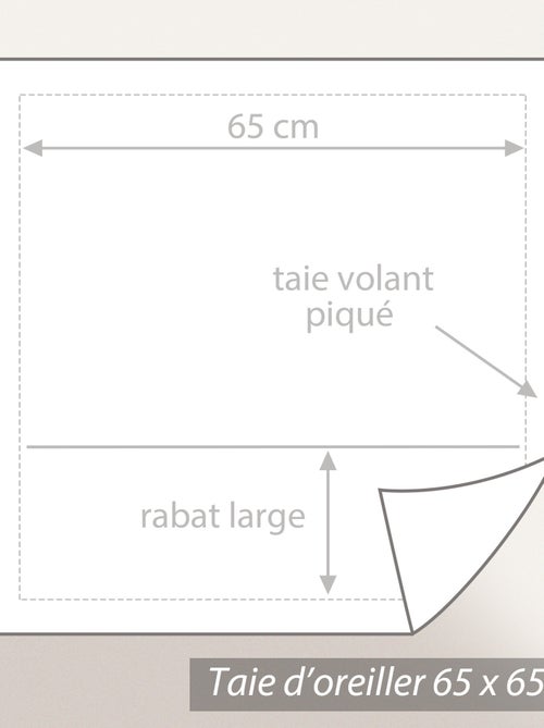 Parure de lit satin de coton CAYENNE Taie 65x65 cm - Kiabi