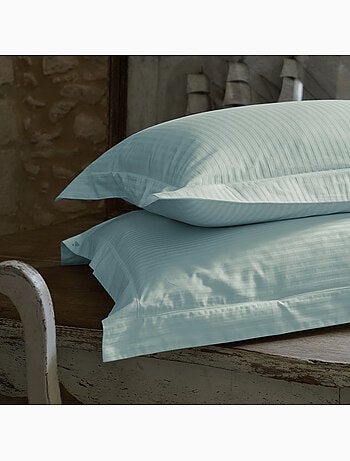 Parure de lit satin de coton CONCERTO Taie 50x70 cm A rayures