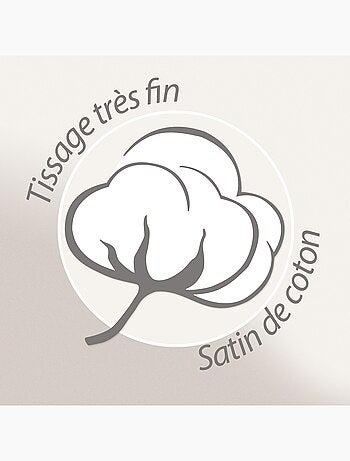 Parure de lit satin de coton CONCERTO Taie 50x70 cm Carreaux