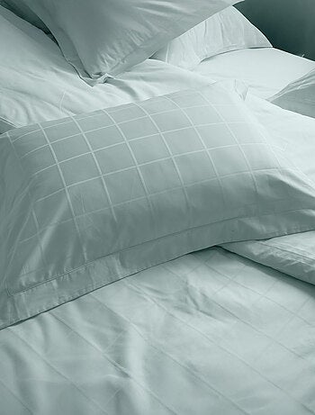 Parure de lit satin de coton CONCERTO Taie 50x70 cm Carreaux