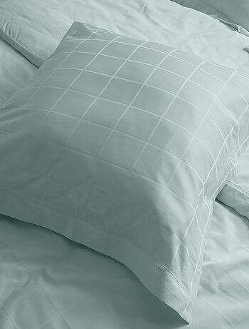 Parure de lit satin de coton CONCERTO Taie 65x65 cm Carreaux