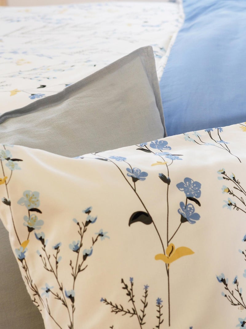 Parure de lit satin de coton FANILLE Blanc - Kiabi