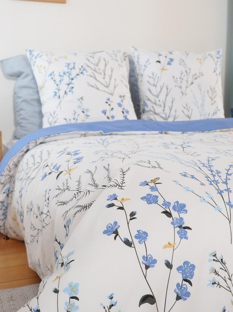 Parure de lit satin de coton FANILLE Blanc - Kiabi
