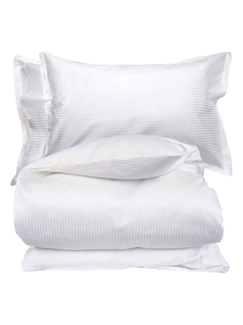 Parure de lit satin de coton GRAND HÔTEL Taie 50x70 cm Blanc - Kiabi