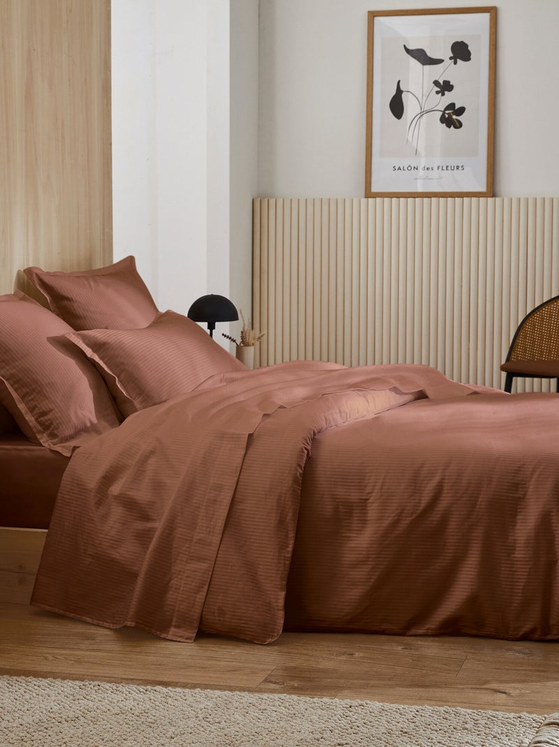 Parure de lit satin de coton GRAND HÔTEL Taie 50x70 cm Marron - Kiabi