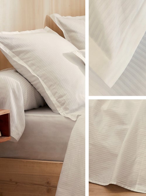 Parure de lit satin de coton GRAND HÔTEL Taie 65x65 cm - Kiabi