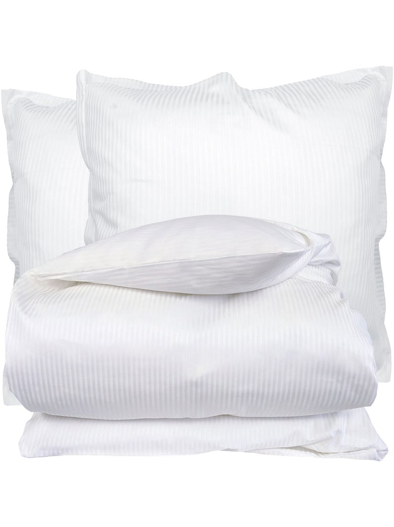 Parure de lit satin de coton GRAND HÔTEL Taie 65x65 cm Blanc - Kiabi