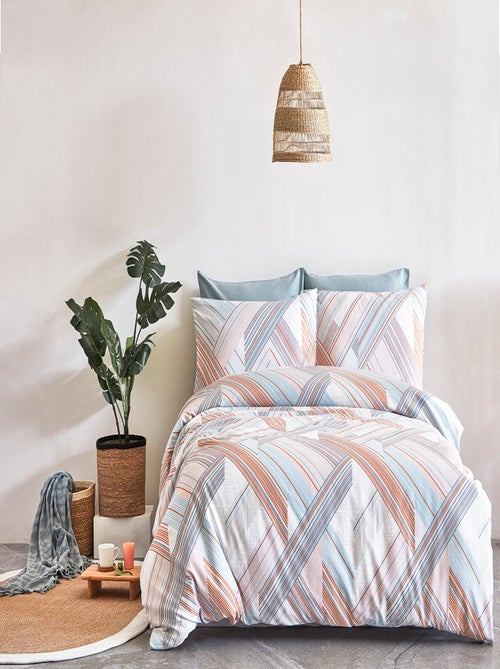 Parure de lit satin de coton - Kiabi