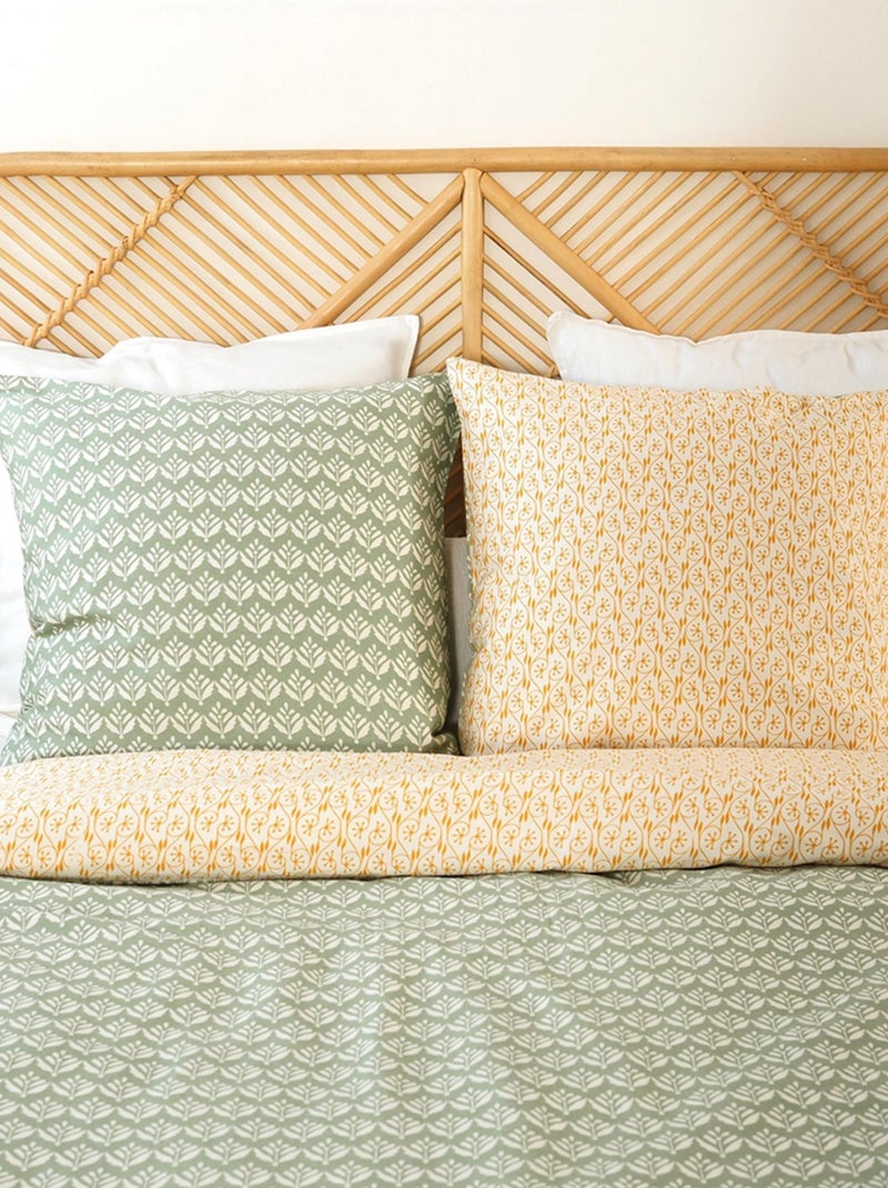 Parure de lit satin de coton ORIENT Vert - Kiabi