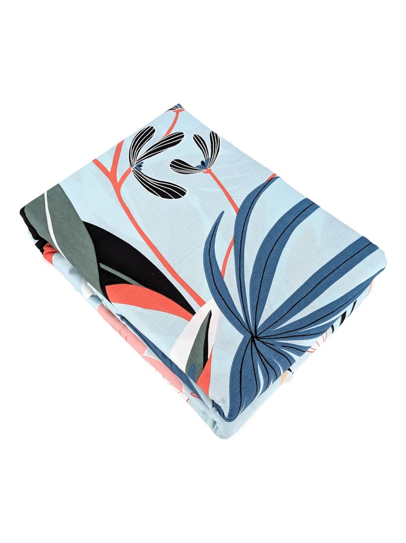 Parure de lit satin de coton PAYA Bleu - Kiabi