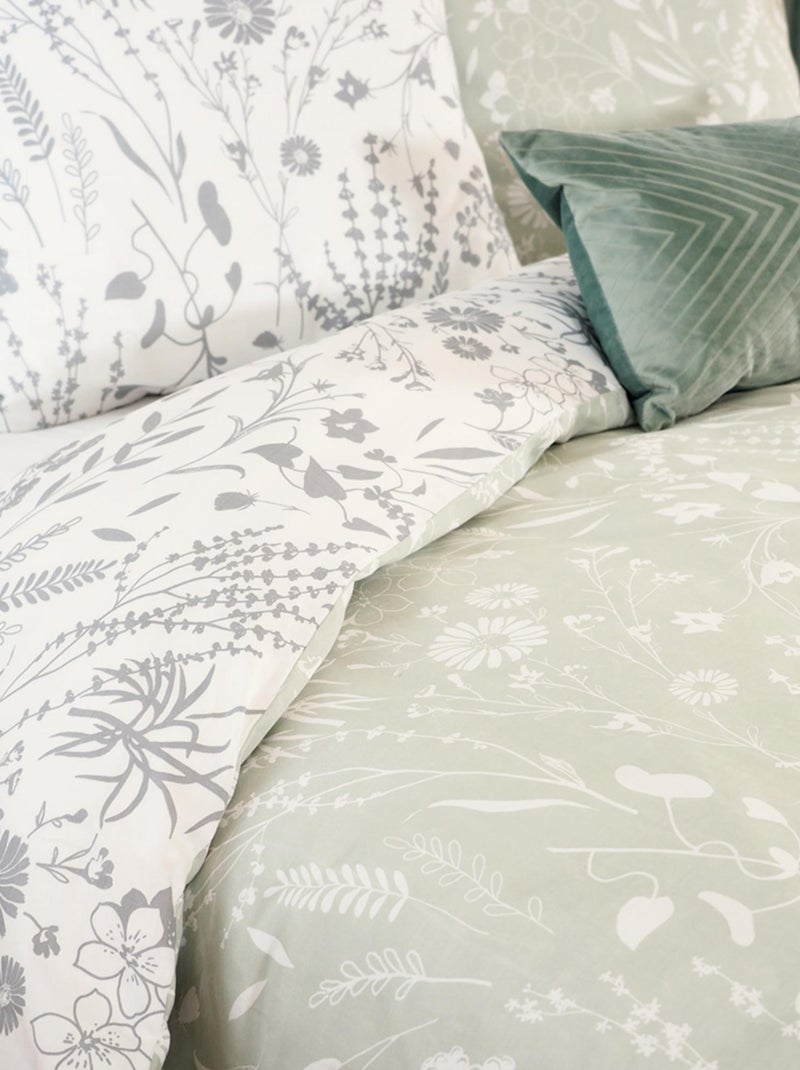 Parure de lit satin de coton SUSIE Vert - Kiabi