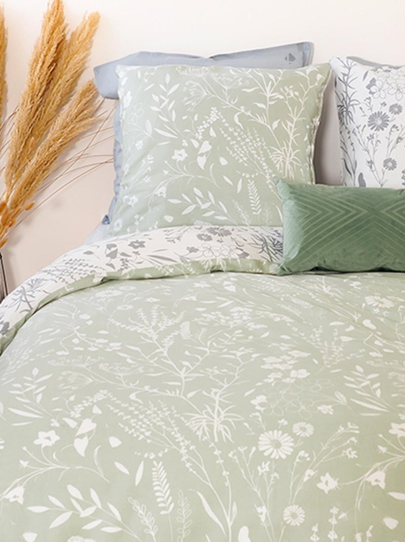 Parure de lit satin de coton SUSIE Vert - Kiabi