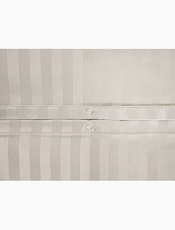 Parure de Lit Satin en Microfibre – Rayures Tissées
