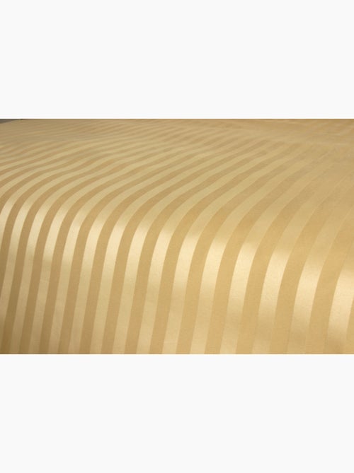 Parure de lit satin en microfibre - rayures tissées - jaune - 240x220 / jaune - Kiabi Parure de lit satin en microfibre - rayures tissées - jaune - 240x220 / jaune - Kiabi