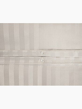 Parure de Lit Satin en Microfibre – Rayures Tissées
