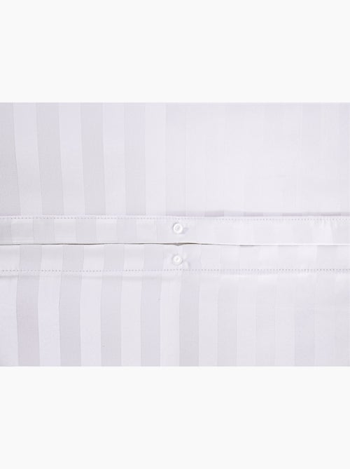 Parure de Lit Satin en Microfibre – Rayures Tissées - Kiabi Parure de Lit Satin en Microfibre – Rayures Tissées - Kiabi
