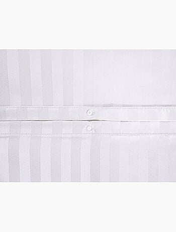 Parure de Lit Satin en Microfibre – Rayures Tissées