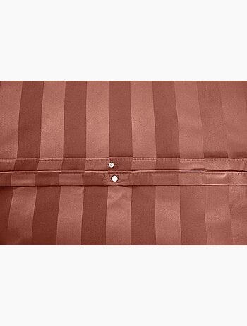 Parure de Lit Satin en Microfibre – Rayures Tissées