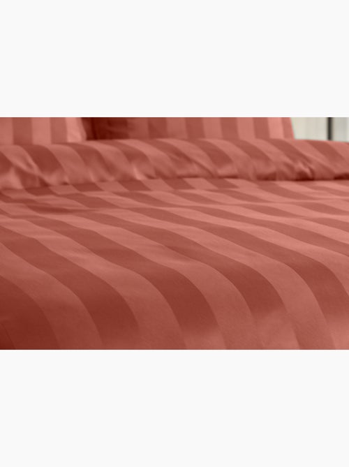 Parure de Lit Satin en Microfibre – Rayures Tissées - Kiabi