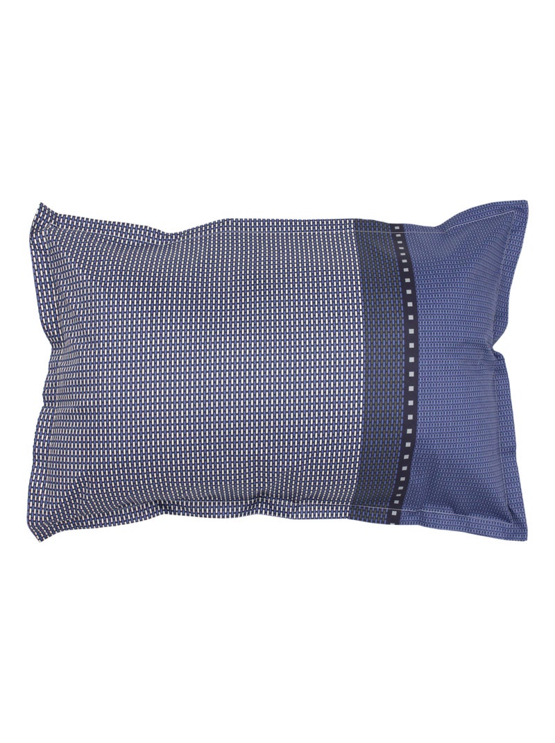Parure de lit satin ENZO Taie 50x70 cm Bleu - Kiabi