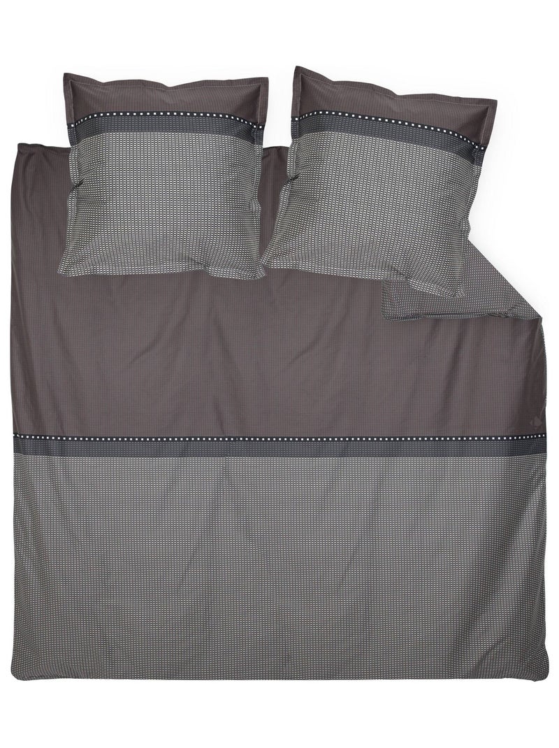 Parure de lit satin ENZO Taie 50x70 cm Noir Noir - Kiabi