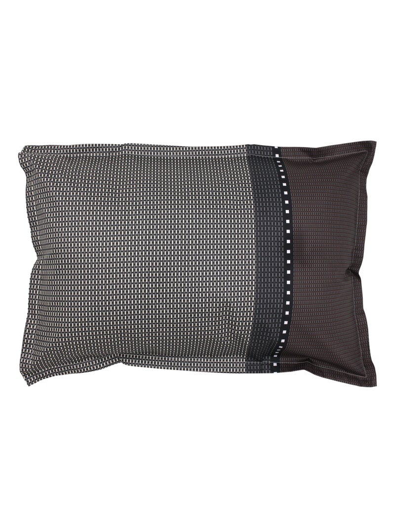 Parure de lit satin ENZO Taie 50x70 cm Noir Noir - Kiabi