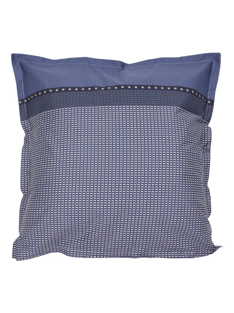Parure de lit satin ENZO Taie 65x65 cm Bleu - Kiabi
