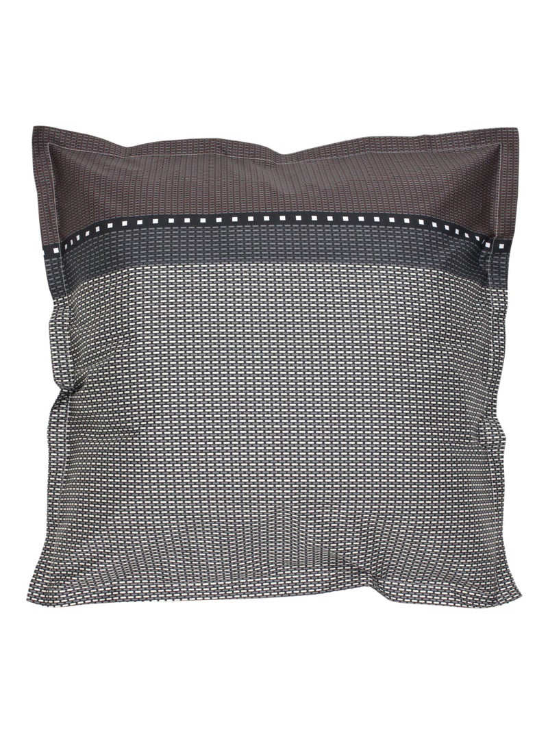 Parure de lit satin ENZO Taie 65x65 cm Noir Noir - Kiabi