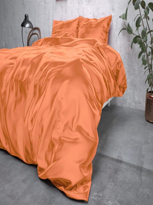 Parure de Lit Satin Orange - Kiabi