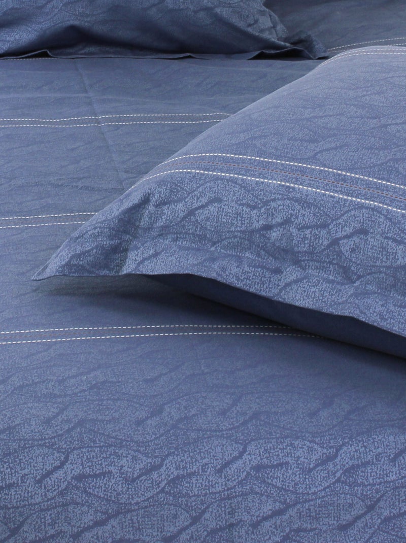 Parure de lit satin VENDOME Bleu - Kiabi