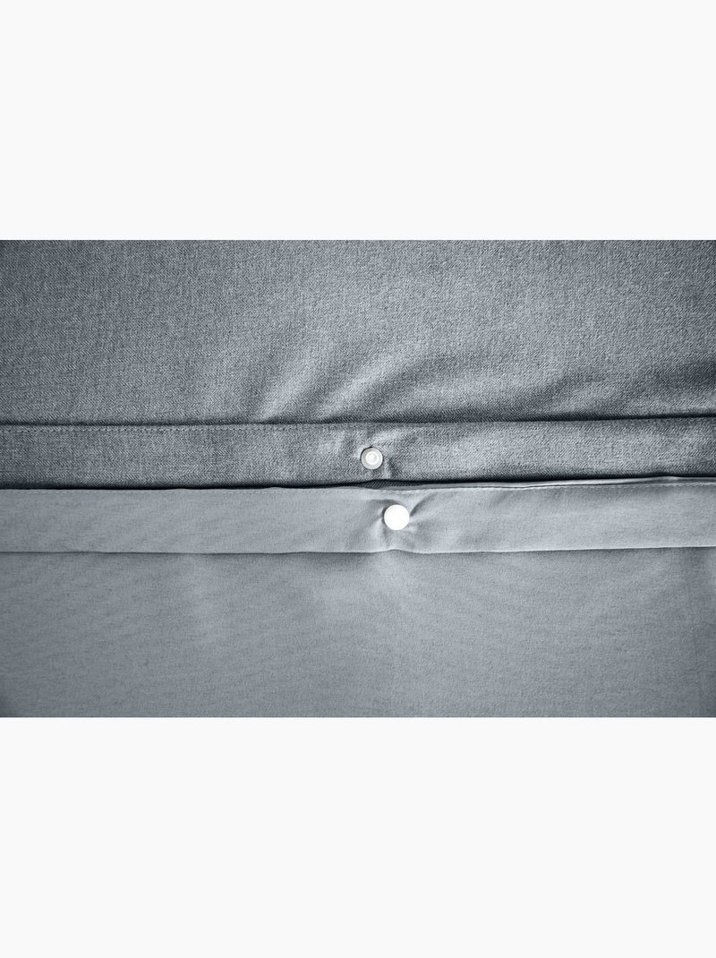 Parure de lit sensation flanelle - 240x220 / anthracite gris anthracite - Kiabi