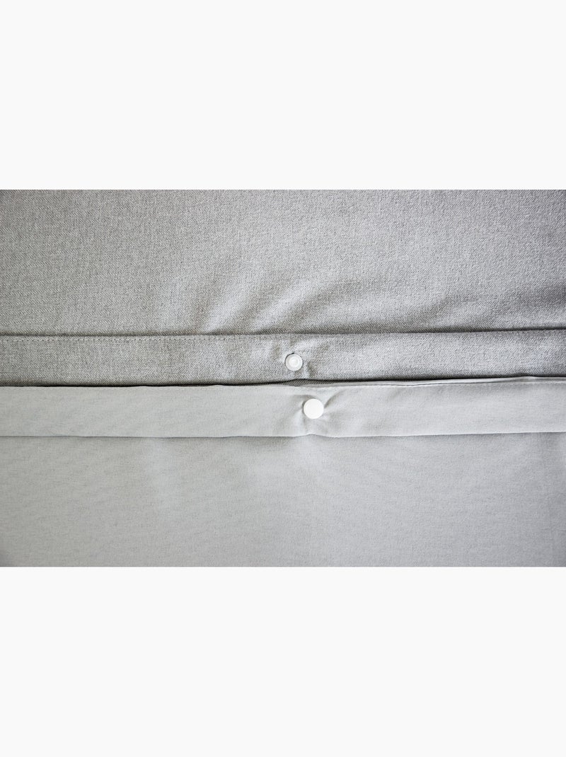 Parure de lit sensation flanelle - gris - 240x220 / gris Gris - Kiabi