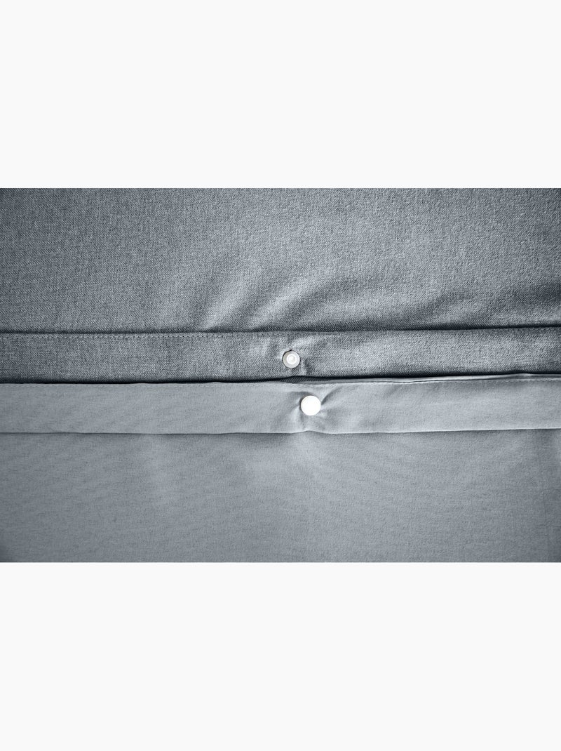 Parure de lit Sensation Flanelle gris anthracite - Kiabi